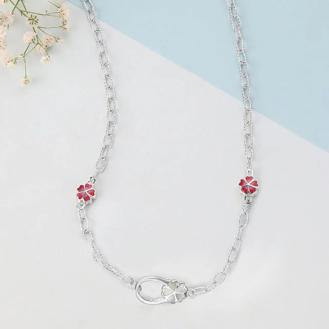 Pearl Floral Silver Necklaces-Avara Jewels Pearl Floral Silver Necklace by Avara Jewels – Best Jewellery Brand in India