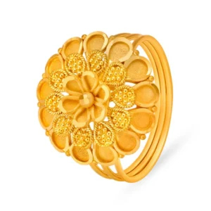 Heavenly Floral Gold Finger Ring by Avara Jewels – Best Jewellery Brand in India