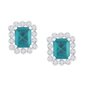Stylish Gemstone and Diamond Crown Star Earrings by Avara Jewels – Best Jewellery Brand in India
